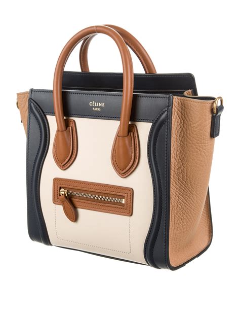 celine luggage nano white|celine shoulder luggage tote price.